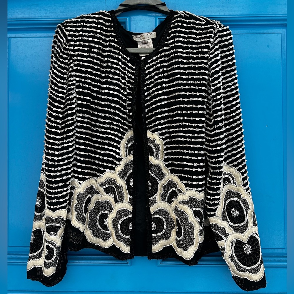 Adrianna Papell Evening Sequins Blazer